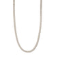 FUCHSIA curb chain necklace, silver-plated, showcasing a sleek design. A stylish piece from Pilgrim's Classic collection, measuring 40 + 9 cm.