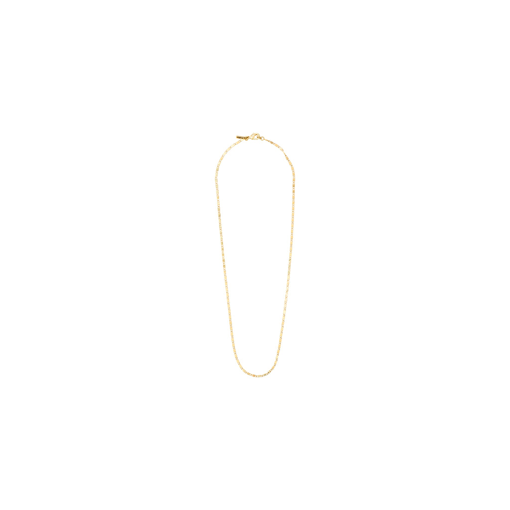 PARISA flat link chain necklace, gold-plated, with polished links creating a chic look, 40 cm long, ideal for layering with other Pilgrim pieces.