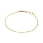 PARISA recycled flat link ankle chain gold-plated