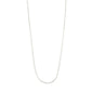 PARISA flat link chain necklace, silver-plated with polished links, 40 cm. Ideal for layering, capturing Pilgrim's Scandinavian quality and modern style.