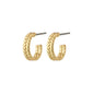 JOANNA recycled snake chain hoop earrings gold-plated