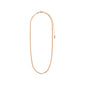 JOANNA flat snake chain necklace, rose gold-plated, on a white background; an urban-inspired, feminine accessory perfect for adding a twist to everyday outfits.