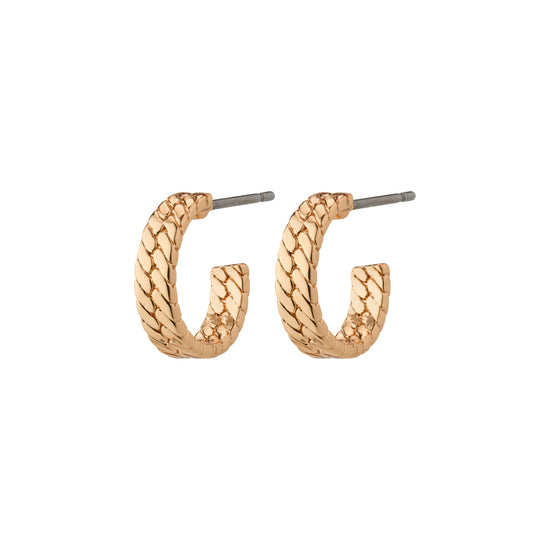 JOANNA recycled snake chain hoop earrings rosegold-plated