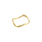 LULU recycled organic shaped stack ring gold-plated