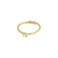 LULU recycled crystal stack ring gold-plated