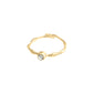LULU recycled crystal stack ring gold-plated