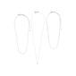 BAKER necklace 3-in-1 set silver-plated with classy pearls, cool curb chain, and trendy ball chain, displayed on a white background.