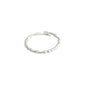 LULU stack ring, silver-plated, with a soft, undulating surface ideal for creative stacking. Crafted from 99% recycled materials, embodying simplicity with a twist.