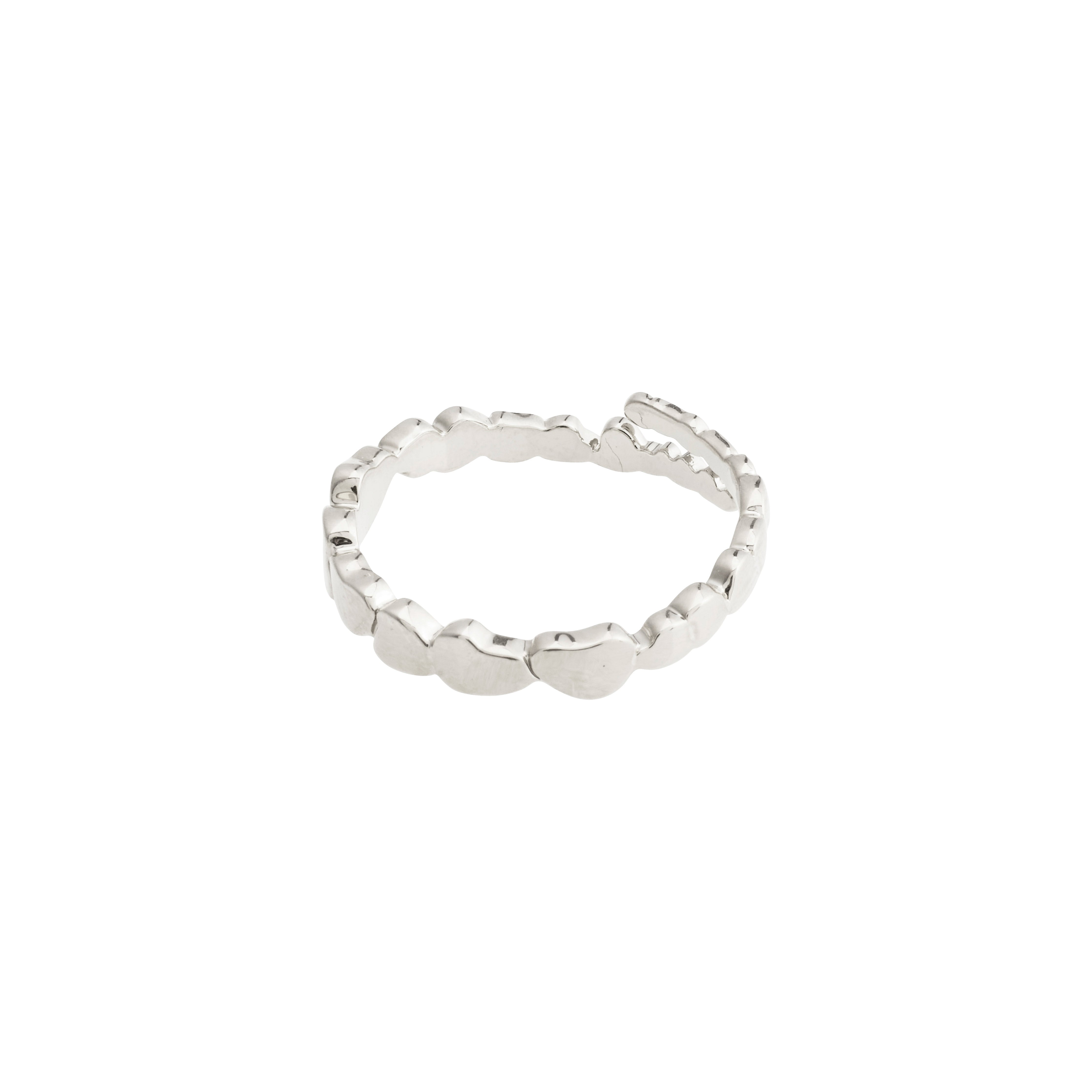 LULU stack ring silver-plated, featuring an organic design with playful, soft shapes ideal for stacking with other Pilgrim’s Lulu series rings.