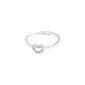 LULU recycled crystal heart stack ring silver-plated