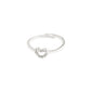 LULU crystal heart stack ring, silver-plated, featuring a heart shape adorned with Preciosa crystals, ideal for stacking and creating a personalized look.