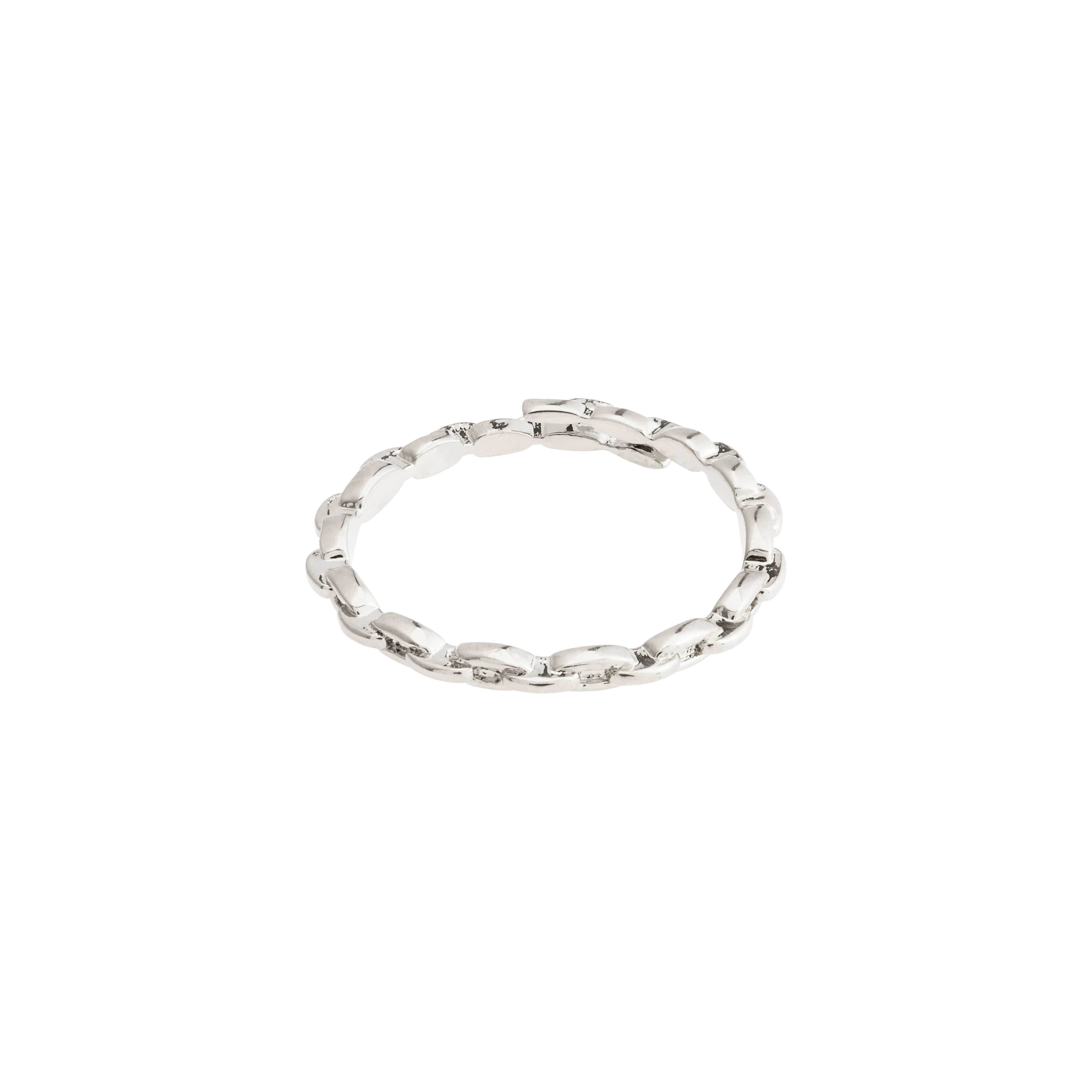 LULU chain stack ring silver-plated, featuring a chain-inspired design, offers a blend of elegance and modern style, perfect for stacking and personalizing your look.