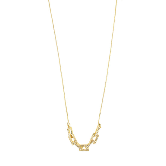 COBY recycled crystal pendant necklace gold-plated