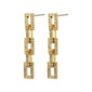 COBY recycled crystal earrings gold-plated