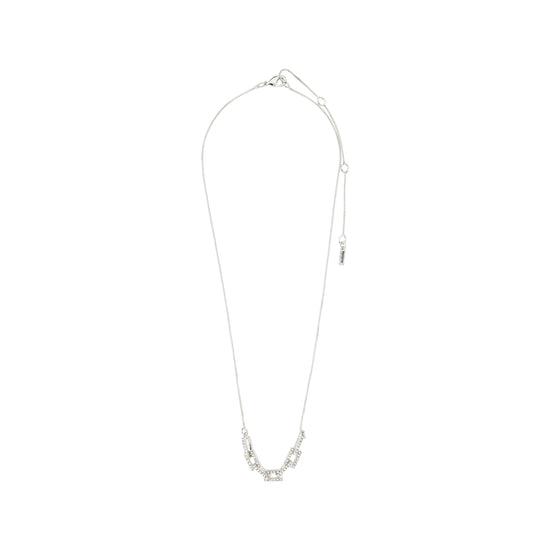COBY recycled crystal pendant necklace silver-plated