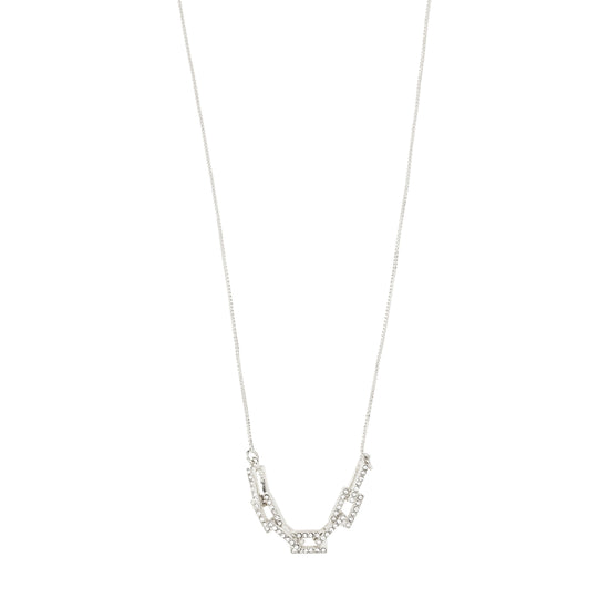 COBY recycled crystal pendant necklace silver-plated