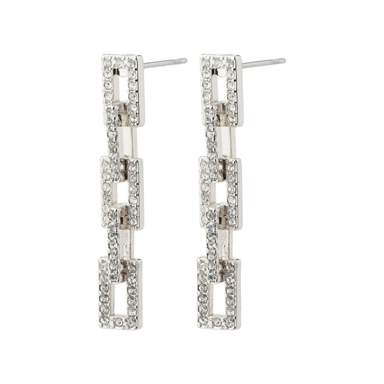 COBY recycled crystal earrings silver-plated