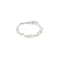 RANI bracelet silver-plated from Pilgrim, featuring organically shaped links for a retro vibe, perfect for stacking and personalized styling. Made from 99% recycled materials.