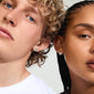 LUCA earrings silver-plated, featuring small, organic-shaped studs, ideal for everyday wear. Crafted with 94% recycled materials, perfect for multiple piercings.