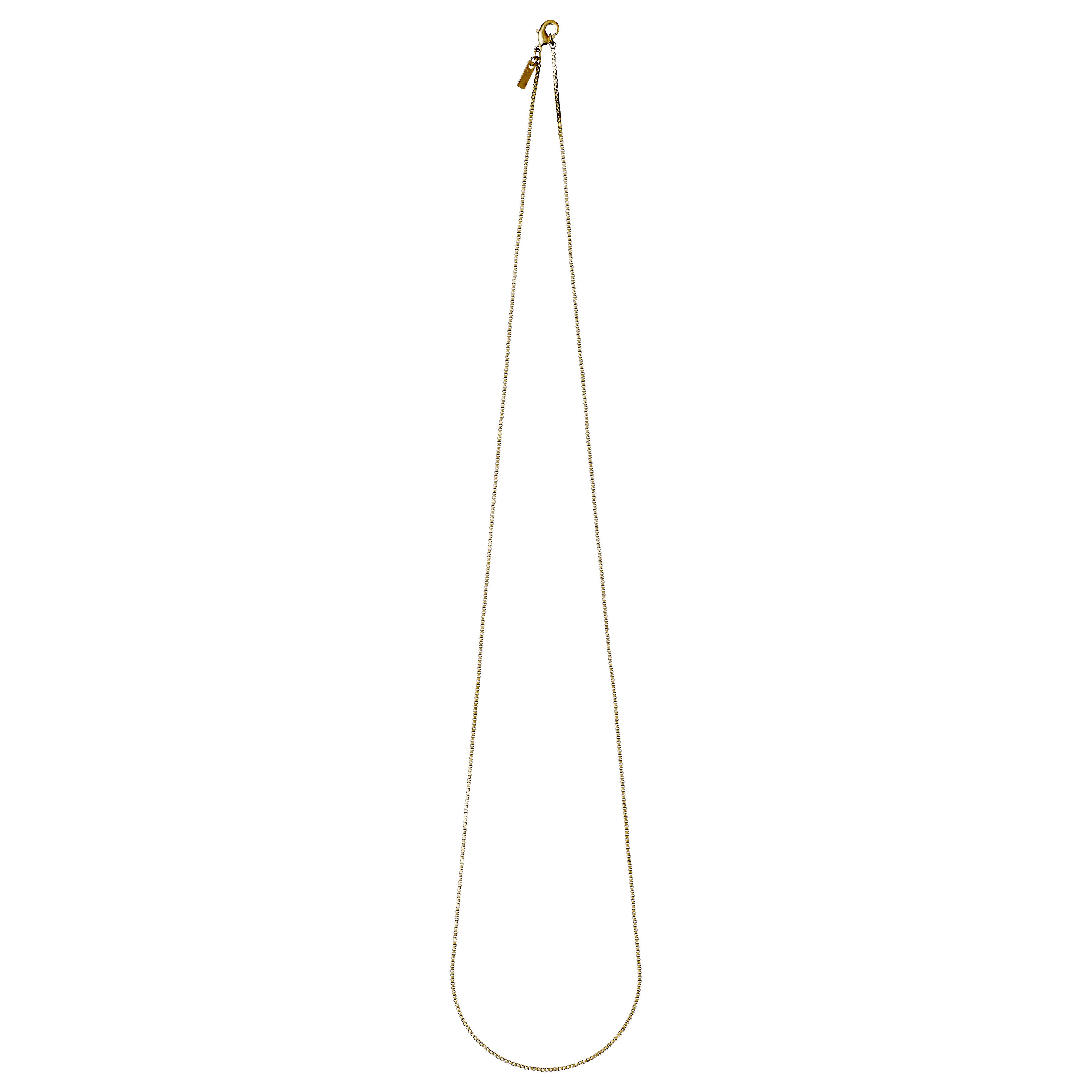 NANCY necklace 50 cm gold-plated features a sleek, minimalist design, ideal for layering or adding your favorite pendant for a personalized touch.
