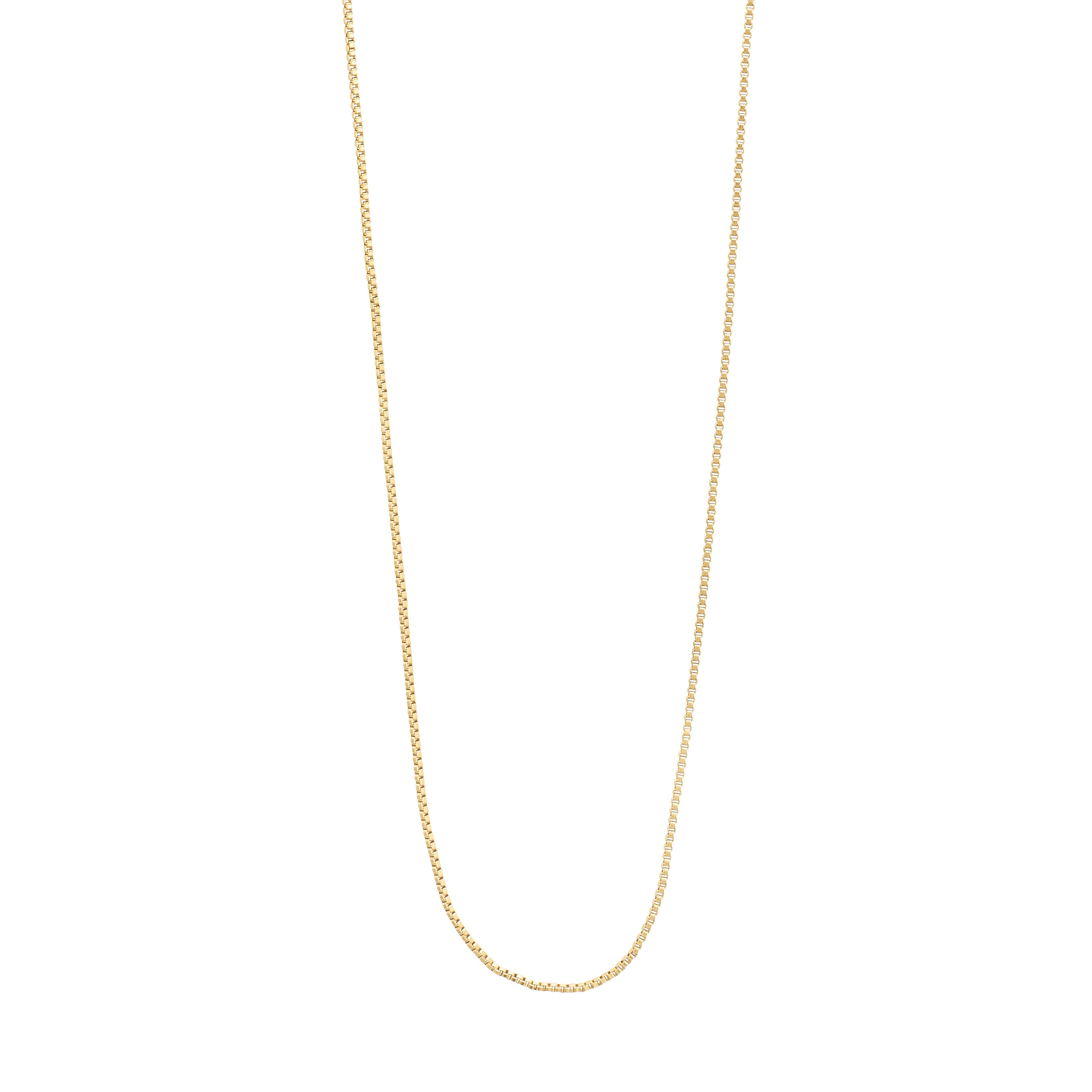 Gold-plated NANCY venetian chain, 50 cm, by Pilgrim. A versatile, stylish necklace for layering or wearing solo, crafted from 99% recycled materials.