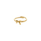 LULU bow stack ring gold-plated, featuring a sleek gold bow design, ideal for layering with other Pilgrim rings for a chic, timeless look.