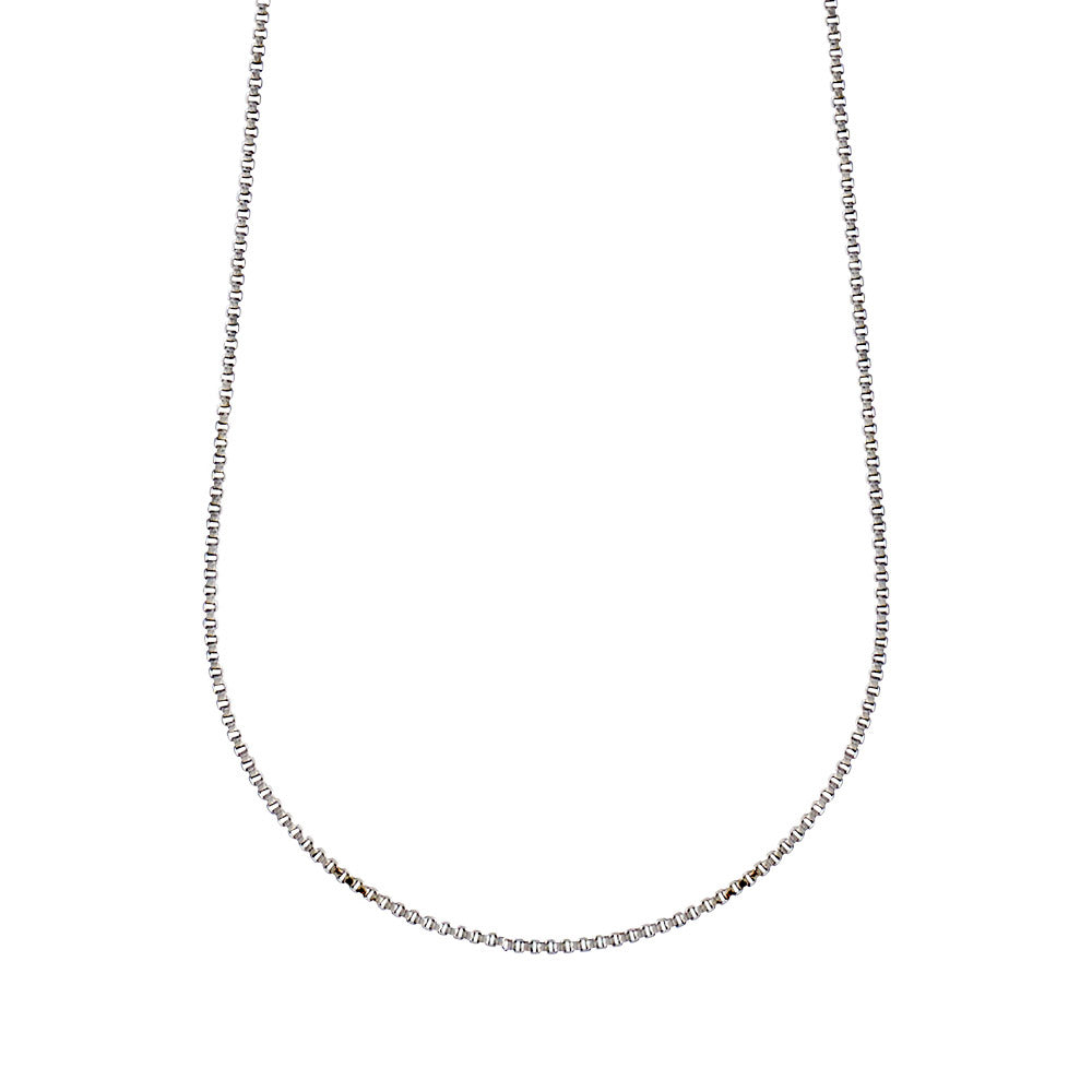 NANCY necklace 50 cm silver-plated chain with small bead, a minimalist accessory from Pilgrim, perfect for layering or wearing solo.