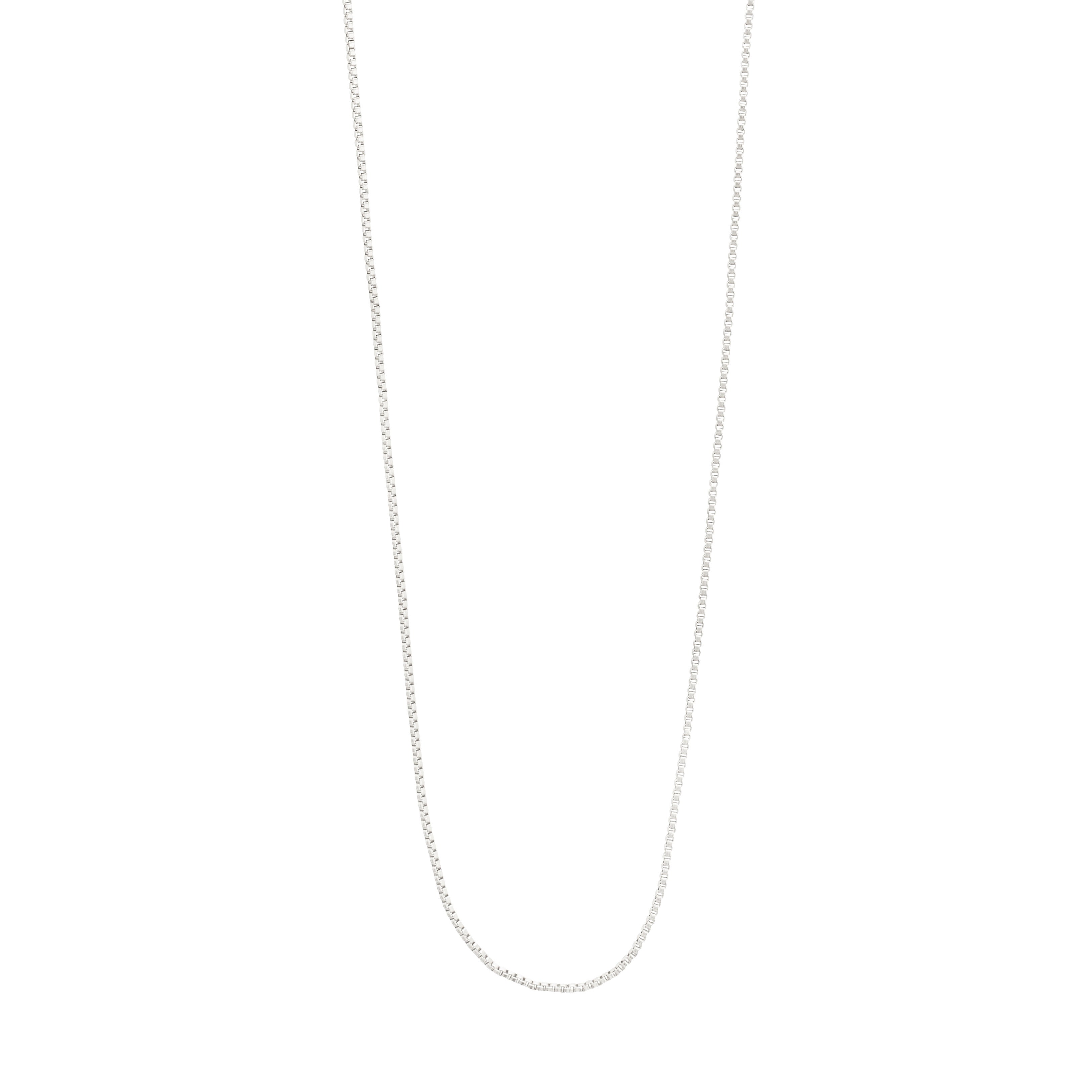 Silver-plated NANCY necklace, 50 cm, crafted from recycled materials. A versatile chain for pairing with pendants or layering with other Pilgrim pieces.