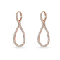 Earrings : Delia : Rose Gold Plated : Crystal