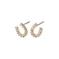 LEANNA recycled good luck crystal earrings gold-plated