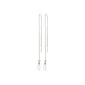 CHLOE pearl earrings silver-plated, featuring long silver chains with fine freshwater pearls as pendants, offering a bold yet simple look.