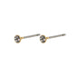 SYLVIE small crystal stud earrings gold-plated