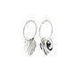 EM wavy hoop earrings silver-plated