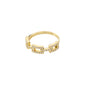 COBY recycled crystal ring gold-plated