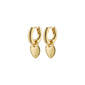 SOPHIA heart hoops gold-plated featuring detachable heart pendants, offering a versatile 2-in-1 style with a focus on sustainable craftsmanship.