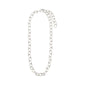 AMIRI silver-plated necklace with fluid cable chain design and shiny Preciosa crystals, crafted for a modern, timeless elegance.