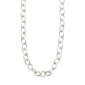 AMIRI necklace, silver-plated cable chain with Preciosa crystals, adjustable length, combining modern elegance with timeless design.