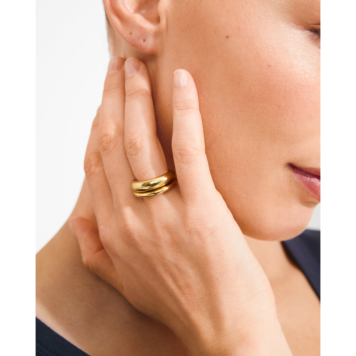 KAISYN Ring, 2-in-1 Set, vergoldet