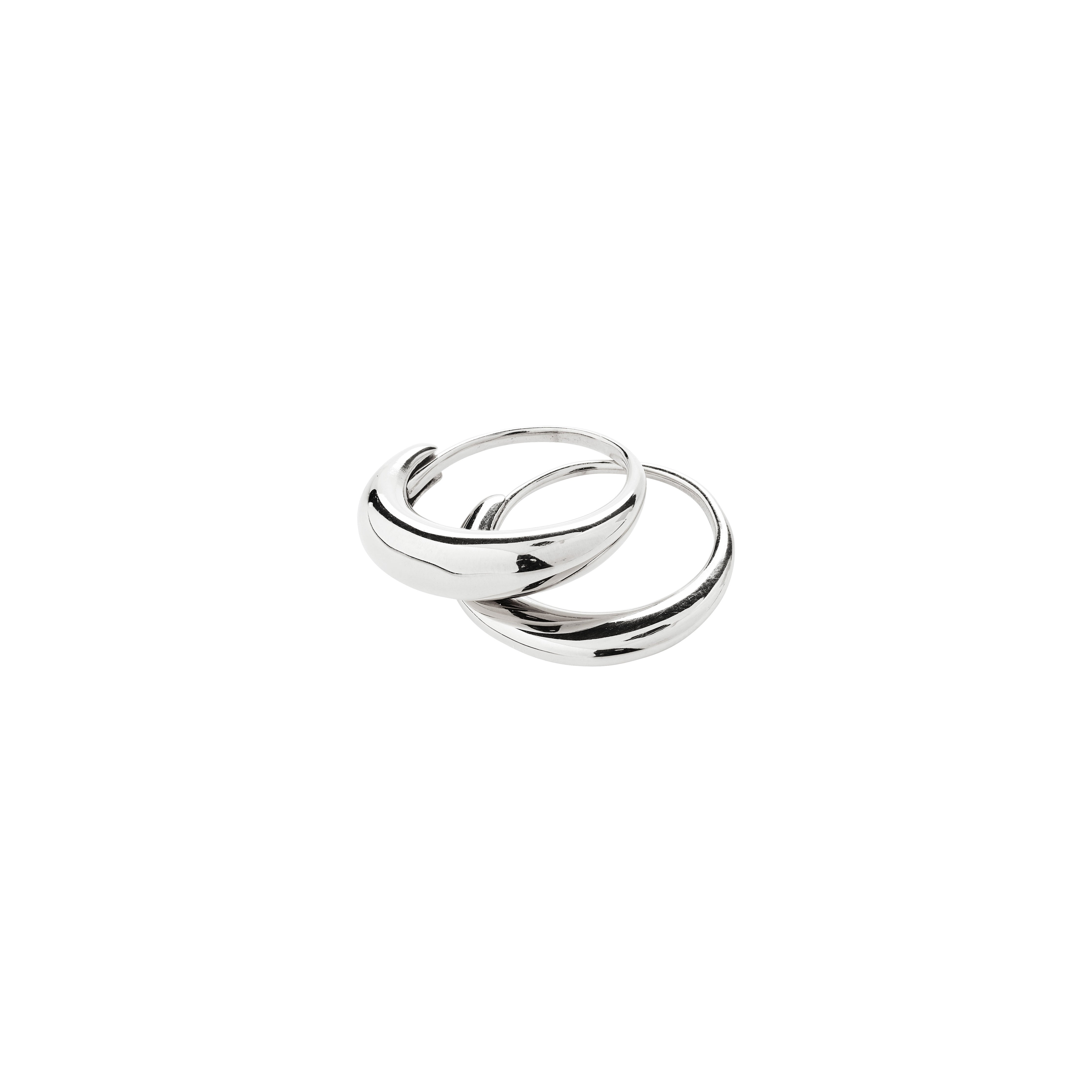KAISYN ring, 2-i-ét sæt, sølvbelagt
