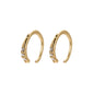 ABRIL crystal huggie hoops gold-plated