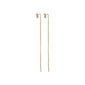 TITIANA crystal earrings gold-plated feature delicate chains with a trio of crystals at the base, creating an elegant, swaying effect when worn.
