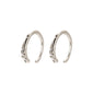 ABRIL crystal huggie hoops silver-plated