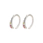 ABRIL multicolored crystal huggie hoops silver-plated