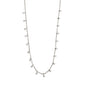 PANNA coin necklace silver-plated with small round polished pendants on a delicate 40 cm chain, plus 9 cm extension, inspired by classic exotic jewellery.