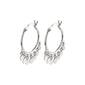 PANNA recycled coin hoop earrings silver-plated