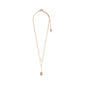JOLENE recycled crystal & pearl necklace rosegold-plated