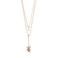 JOLENE recycled crystal & pearl necklace rosegold-plated