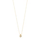 TINA crystal pendant necklace, gold-plated, featuring an organic asymmetrical design with a Preciosa crystal. Part of Pilgrim's recycled collection.