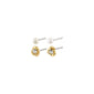 TINA crystal & pearl studs, gold-plated, feature elegant pearl and crystal embellishments, crafted from 77% recycled materials, offering a classy, eco-friendly accessory option.