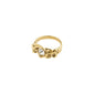 TINA recycled organic shape crystal ring gold-plated